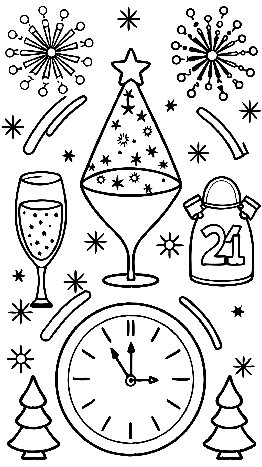 new year coloring page